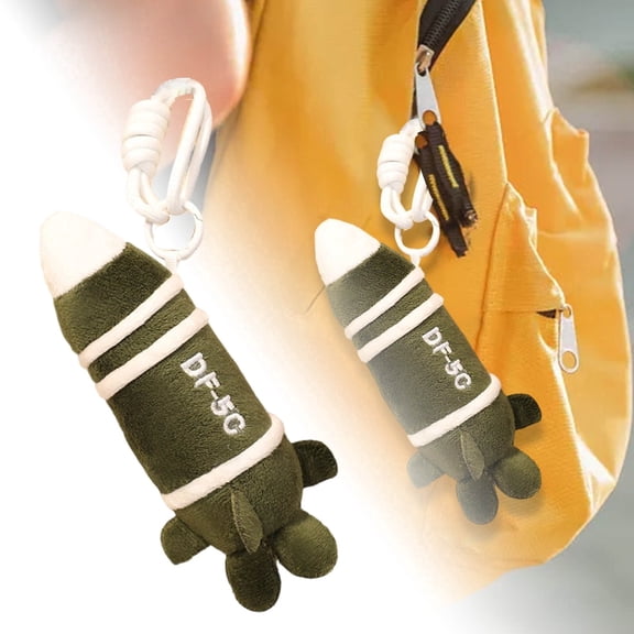 zhonghuaying 5.9inches Pets First DF-5C Rocket Rope Dog Toy, Rocketship Toy for Dogs and Cats with DF-5C Logo and Design (Black)