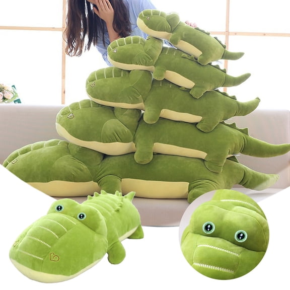 zhonghuaying Crocodile Big Hugging Pillow, Soft Alligator Plush Stuffed Animal Toy Gifts for boys girls, Birthday, Christmas 15.7"