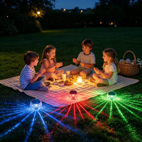 zhonghuaying Honeycomb Cut Outline Solar Floating Globe Lamp Auto Color Changing Projection Light for Courtyard Ground Waterscape Backyard Outdoor Yard Lighting Accessory
