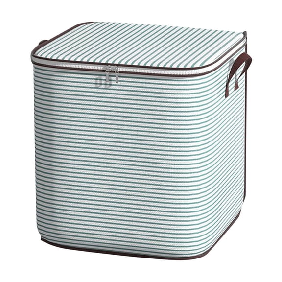 zhonghuaying Horizontal Line Weave Textile Large Capacity Hand Grip Zipper Storage Pack Garment Household Stowage Hold Container (100L)