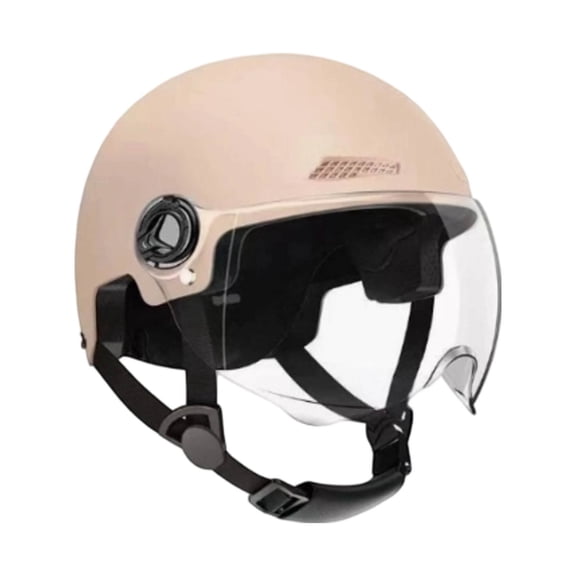 zhonghuaying Lightweight Ventilated Adult Riding Helmet Flip Clear Windshield Adjustable Strap Shock Protection for E Bike Scooter Moped Daily City Commute
