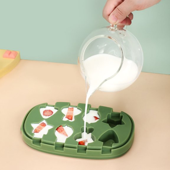 zhonghuaying Oval Curved Outline Molding Tray, Serrated Emboss Flip Cover Separate Stick Eight Cavity Form Frame, Homemade Blend Solidify Molding Holder for Household Kitchen Creation