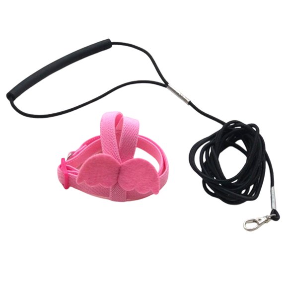 zhonghuaying Pet Birds Harness and Leash Flight Suit Harness Vest Outdoor Activity Fly Training Clothes for Cockatoo Parakeets Flight Suit and Leash(I,Pink)
