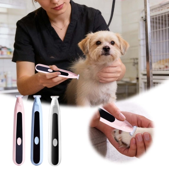 zhonghuaying Pet Hair Trimmer, Cordless Dog & Cat Clipper, Low-Noise Grooming Trimmer for Pads, Ears and Face, Assorted Colors