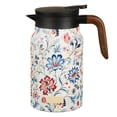 thumbnail image 1 of zhonghuaying Vintage Floral Pattern Tea-Built-In Infuser,Large Teapot with Infuser, 1500ml-50oz Stainless Steel Detachable, Upgrade tea leaf holder and Lid for Home Office (Bohoana-1500ml), 1 of 4