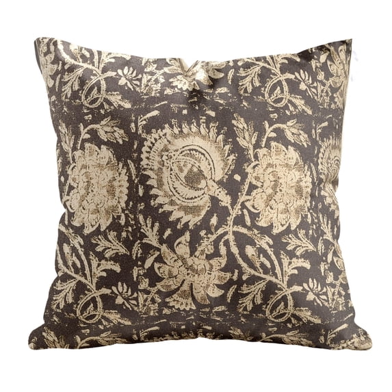 zhonghuaying Vintage Floral Print Throw Pillow Covers 17.7x17.7in Set of 1 Neutral Modern Farmhouse Pillowcases Accent Decorative Cushion Covers Boho Home Decor for Couch Sofa Chair Bed Living Room