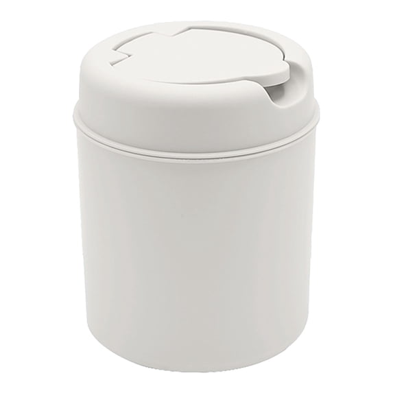 zhonghuaying White Desktop Storage Bin with Flip-Top Lid, Small Countertop Organizer for Home and Office Use