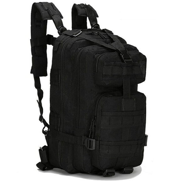 zhongxiazhiyue Unisex Waterproof Fabric Military Backpack, Black