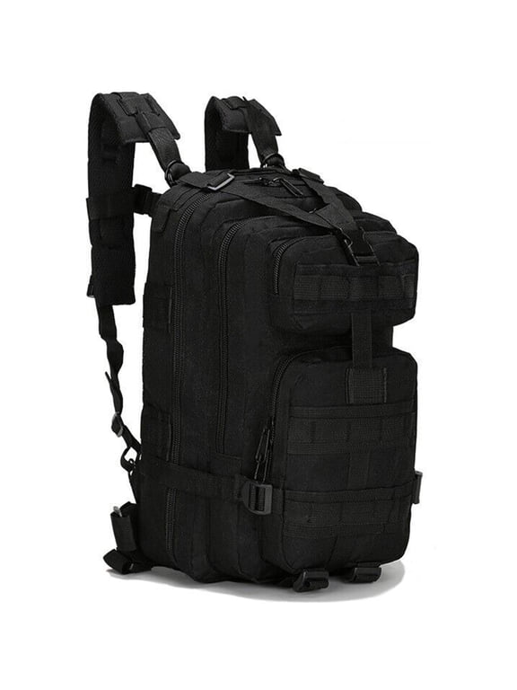 zhongxiazhiyue Unisex Waterproof Fabric Military Backpack, Black