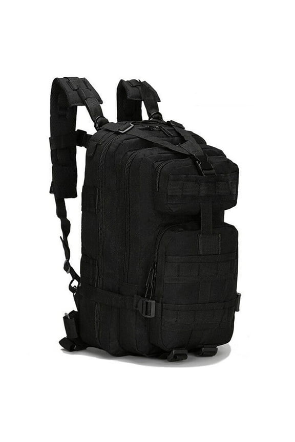 zhongxiazhiyue Unisex Waterproof Fabric Military Backpack, Black