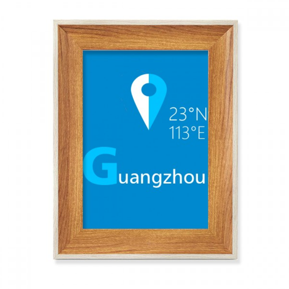 zhou geography coordinates travel desktop wooden photo frame display picture art painting multiple sets