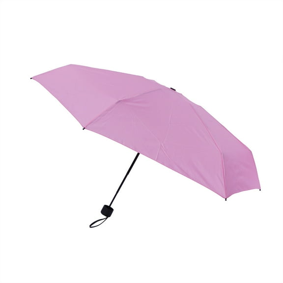 zhuxiali 1pc Mini Lightweight 5 Folding Umbrella Sunshade Windproof Umbrella Anti-UV Portable Travel Umbrella Rain and Sun Umbrella Portable Waterproof Umbrella (Pink)