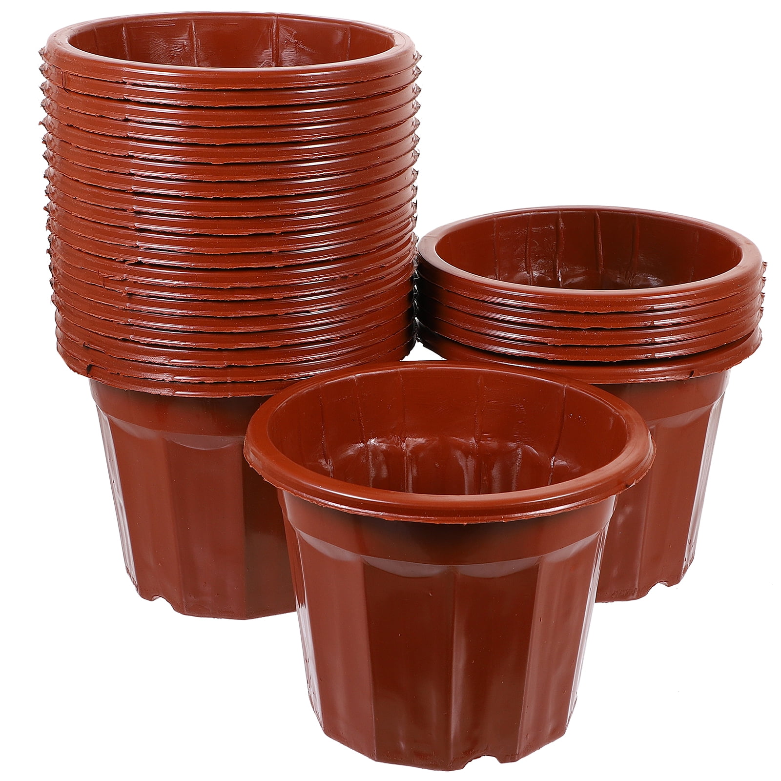 zhuxiali 25Pcs Nursery Pots with Drainage Holes Plastic Plant Pots for
