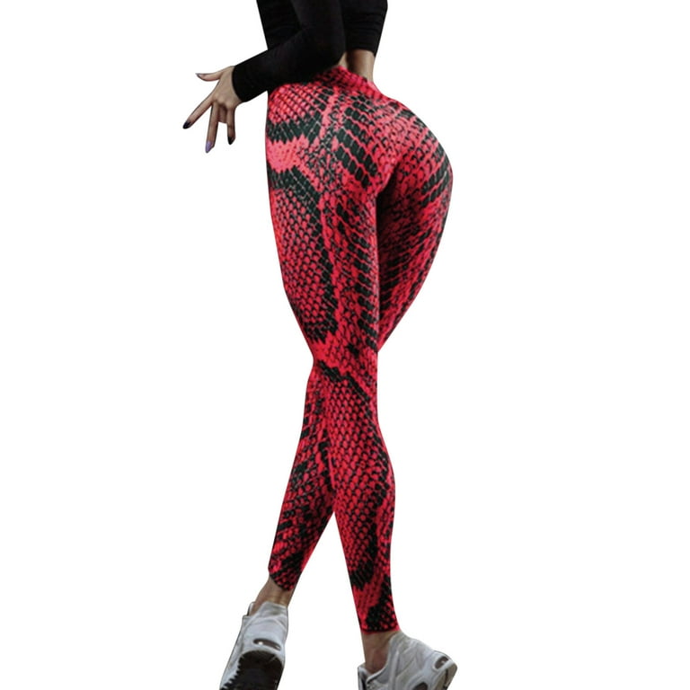 zhuxioush Women's Fashion Printed Yoga Pants Athletic Printed Pants Yoga  Running Fitness Sports Workout Leggings 