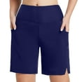 thumbnail image 1 of zicth Blue Womens Bikinis High Waisted Swim Shorts with Pocket Swim Shorts Women Size S, 1 of 5