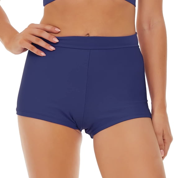 zicth Blue Womens Bikinis Women Swim Shorts High Waisted Bathing Suit Bottoms Tummy Control Swim Boyshorts Full Coverage Boardshort Swim Shorts Women Size S