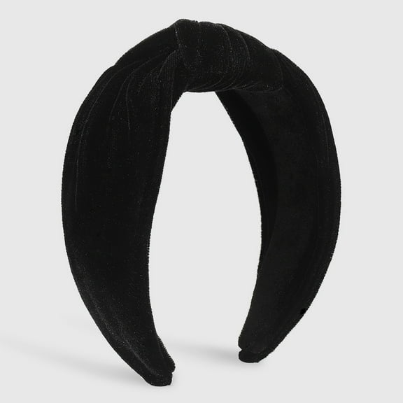 Black Headband for Women Fashion Headbands for Women Girls Headbands Vintage Velvet Headband Wide Top Knot Hair Hoops for Casual Wedding