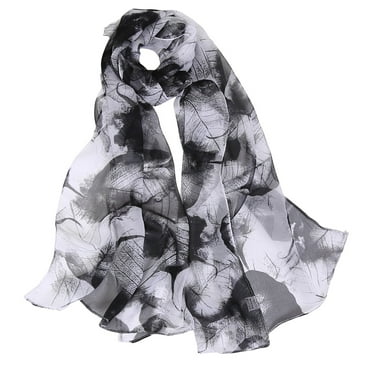 zicth Silk Scarves Scarfs for Women Lightweight Print Floral Pattern Scarf Shawl Fashion Scarves Sunscreen Shawls and Wraps for Spring