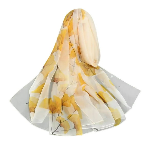 zicth Silk Scarves Summer Sunscreen Soft Sand Silk Scarf Long Shawl Autumn Scarf Beach Scarf