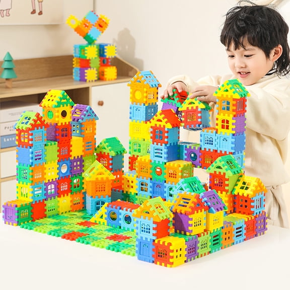 ziertyon 1 Set Construction Toy Creative Children's Building Blocks Toys Giant Waffle Blocks Learning Toys for Kids