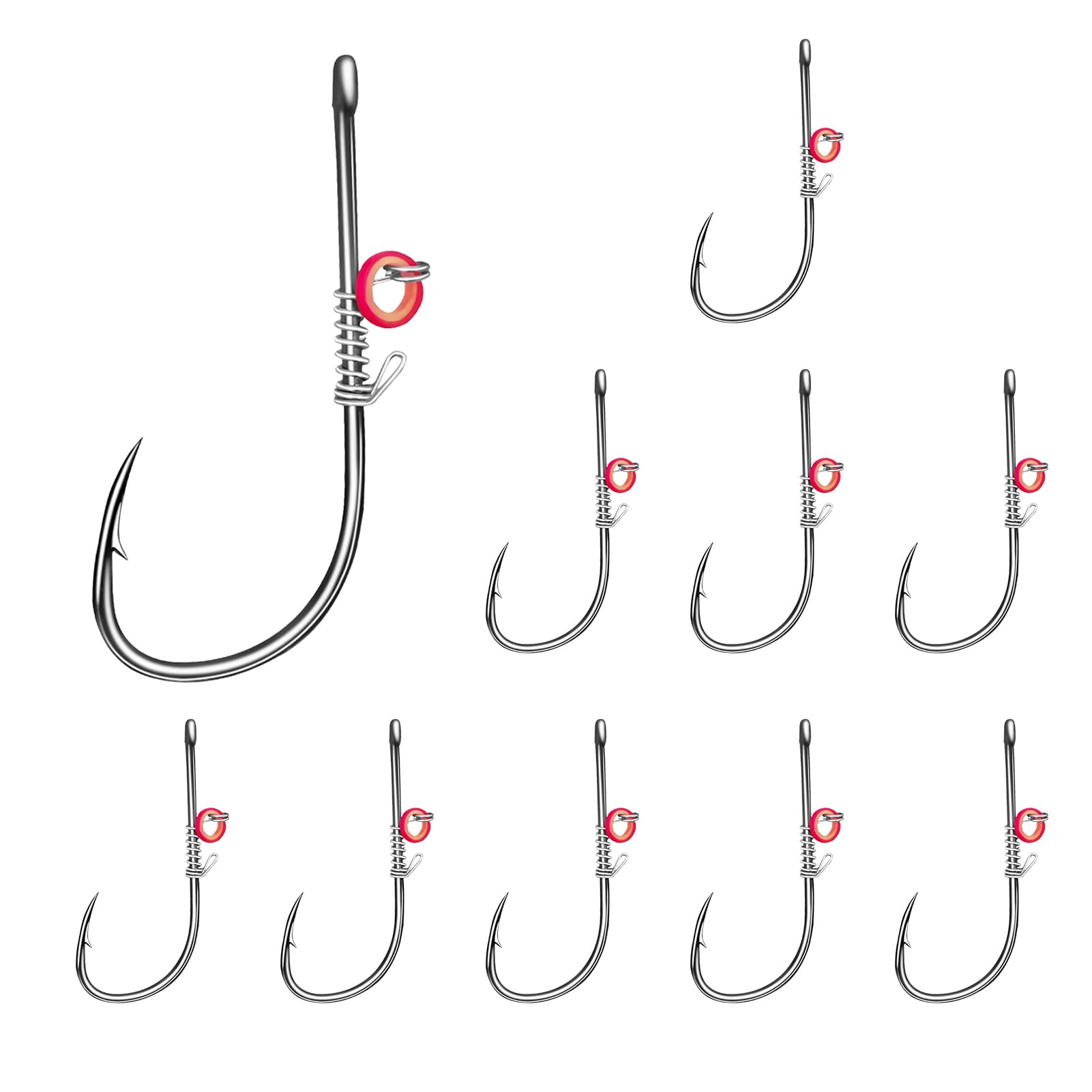 Laxygo Double Frog Fishing Hooks – High Carbon Steel, Barbed, 50pcs Kit For Fresh & Saltwater - View #6