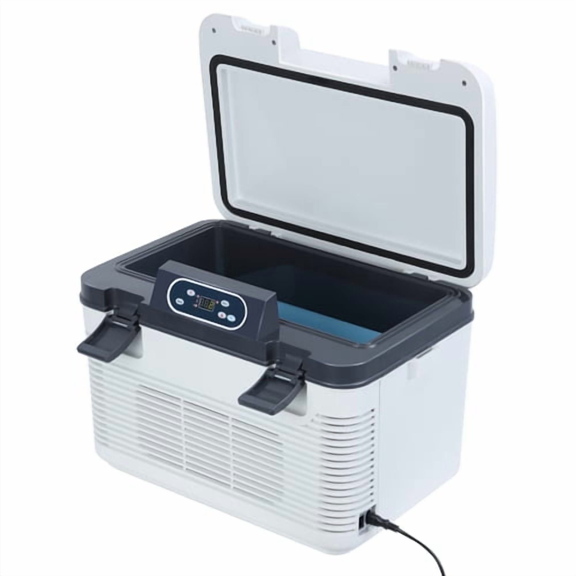 ziertyon 19L Car Refrigerator, Portable Freezer with -4°F~68°F Adjustable Range, for Travel, Camping, Truck, 12V/24V DC