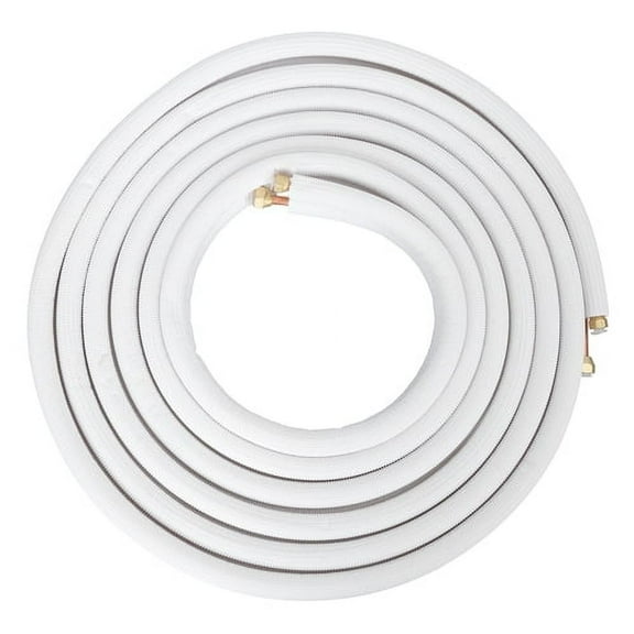 ziertyon 25FT Mini Split Line Set, includes 1/4" & 1/2" O.D Copper Tubing with Triple-Layer Insulation, suitable for Mini Split Air Conditioning, Refrigerant or Heating Pump Systems & HVAC