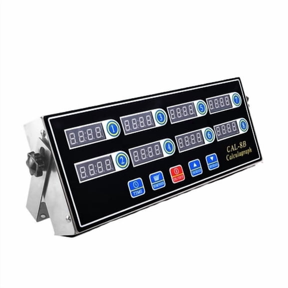 ziertyon 8 Channel Digital Kitchen Timer Cooking Reminder Commercial Loud Ring Alarm Stainless Steel Adjustable Volume
