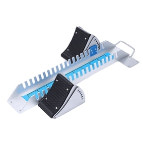 ziertyon All Weather Starting Block with Adjustable Rubber Pedals, 6 Track Spikes Included, Blue