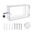 thumbnail image 1 of SharkTRUE ziertyon Clear Thermostat Lock Box with 2 Keys Home Apartment Office School Wall Mount Thermostat Cover Universal Large AC Thermostat Guard, 1 of 6