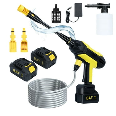 ziertyon Cordless Electric Power Washer, Portable Pressure Washer with Rechargeable Batteries, Adjustable Nozzle, High-Pressure for Car Cleaning