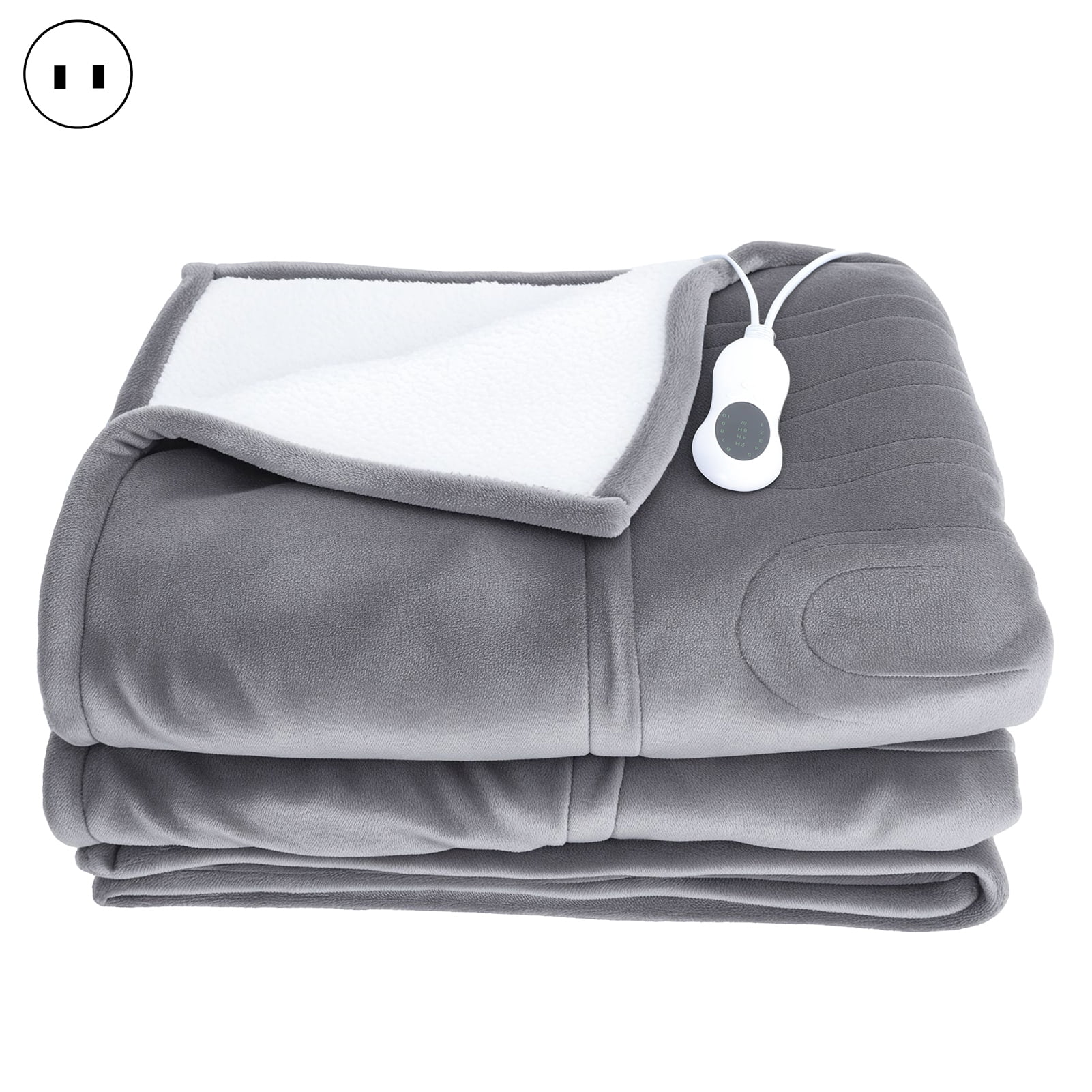 Heating Wool ziertyon Electric Heating Blanket with 10 Levels Adjustable Temperature ...