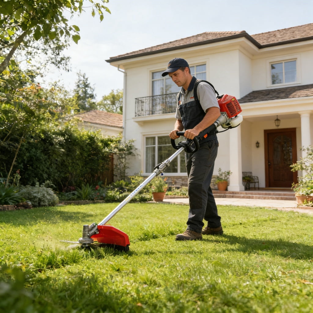ziertyon Gas Weed Wacker, 52cc 2-Stroke Grass Trimmer Petrol String Trimmer, Gas Powered Lawn Trimmers Strong Powerful Weed Eater Full Functioning Garden Tool for Home Yard Garden