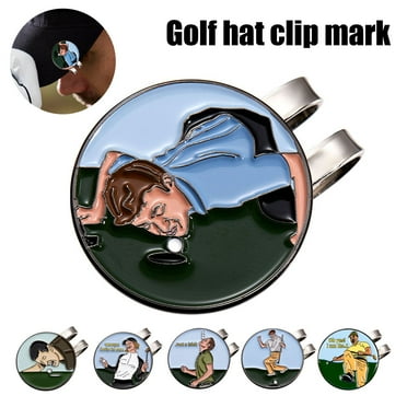ziertyon Golf Ball Marker Hat Clip Lightweight Golf Marker Magnetic Hat Clip Funny Golf Accessory for Women Men Golfers