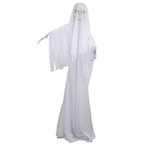 ziertyon Halloween Animatronic Standing Groom 5.54 FT Haunted House Decoration Moving Head
