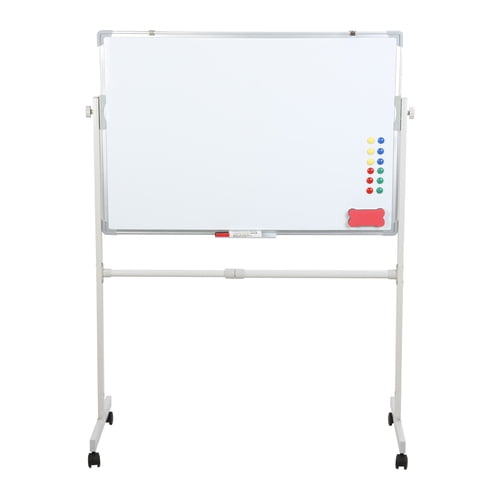 ziertyon Large Rolling Whiteboard on Wheels, 24 x 36 Inches with Stand, 4' x 3' Magnetic Dry Erase Board Easel