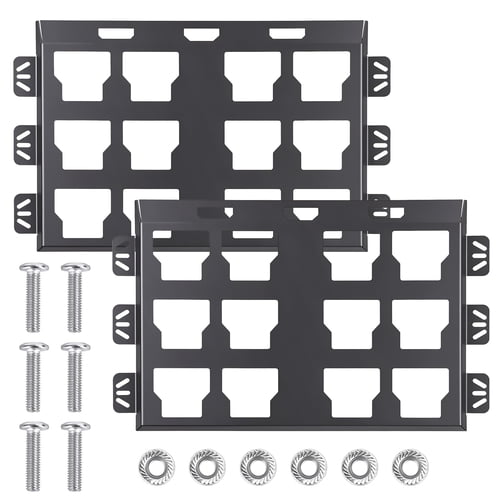 ziertyon Stainless Steel Toolbox Mounting Plate, 100 Lbs Capacity Base Plate Fit for Packout Tool Storage and Organization System, Black