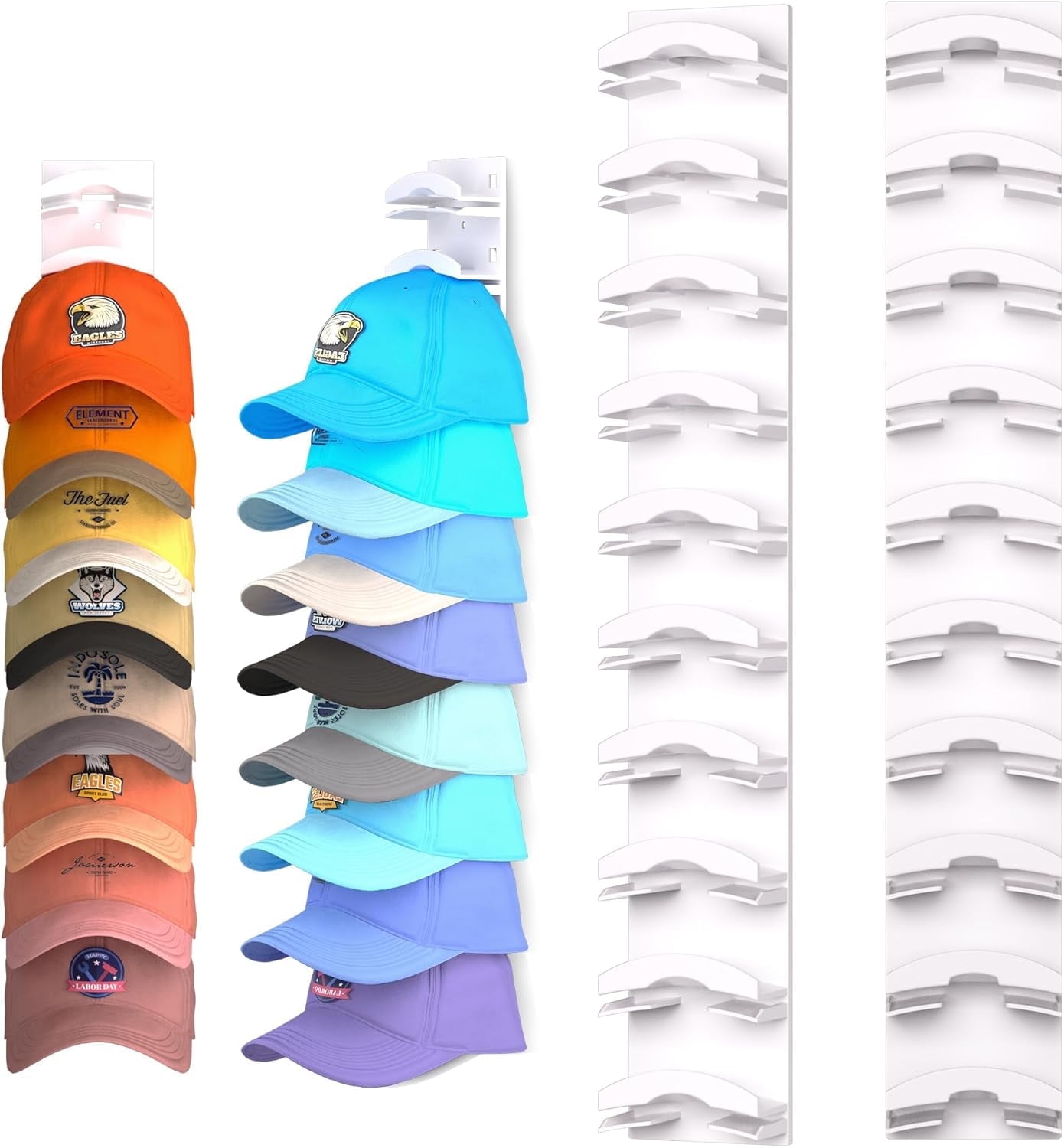 Slim Hat Rack ziloes Hat Organizer - Sturdy Wall-Mounted Hat Rack with Strong ...