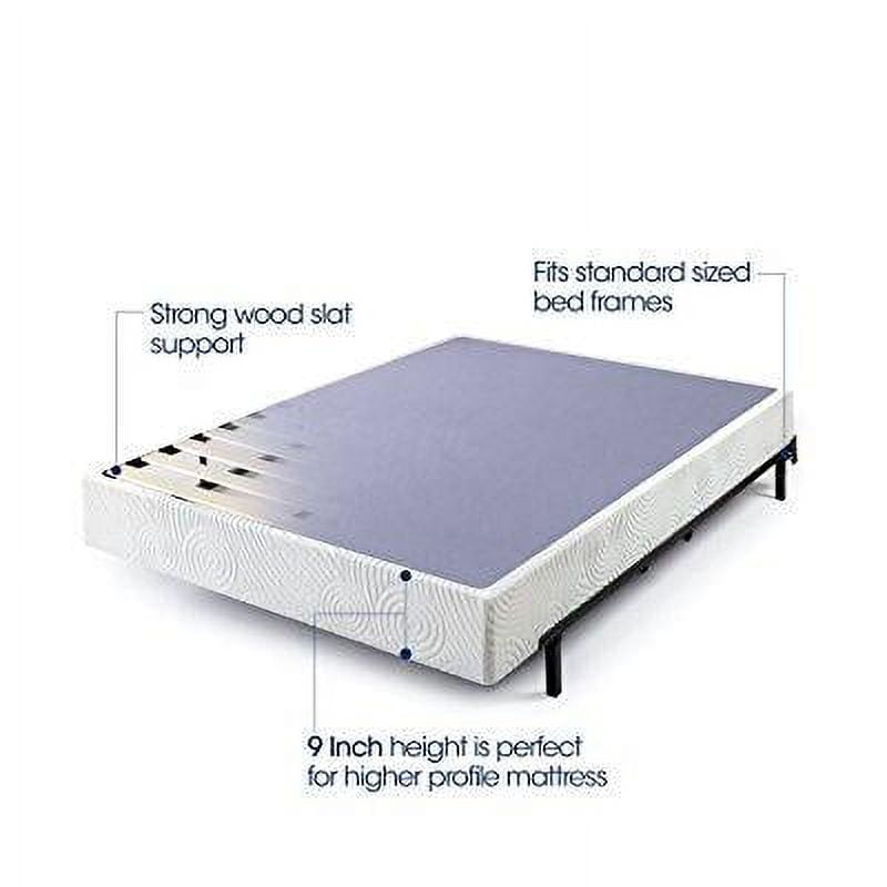 zinus 9 inch high profile metal smart box spring / mattress foundation