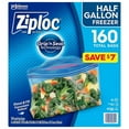 thumbnail image 1 of ziploc half gallon freezer bags, 1 of 2