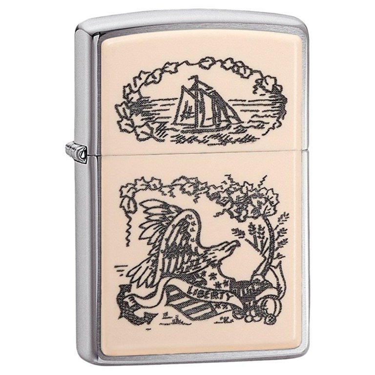 Trout Eco - Ivory Scrimshaw Zippo Lighter