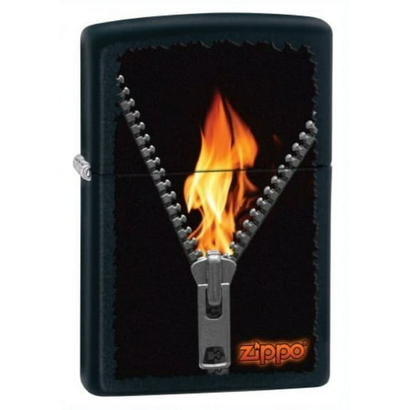 zippo matter zipper/flame lighter (black, 5 1/2x3 1/2-cm)