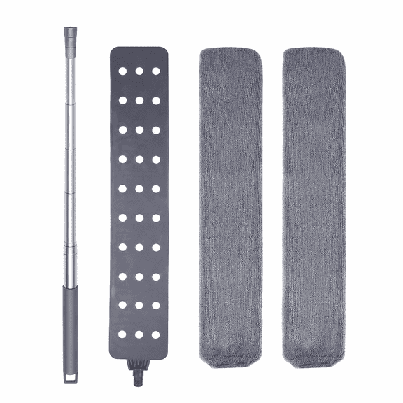 ziqi Retractable Gap Dust Cleaner, 60 Inch Long Handle with 2 Microfiber Cloths, Washable Duster Brush for Under Appliances Furniture Couch Fridge