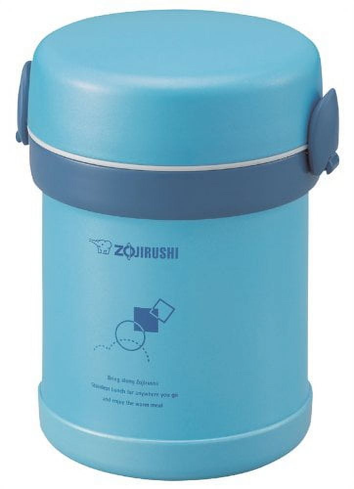 Aqua Blue Insulated Stainless Steel Lunch Jar with Tote