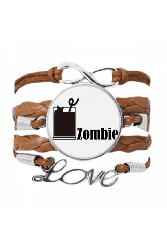zombie with the word zombie bracelet love chain ornament wristband
