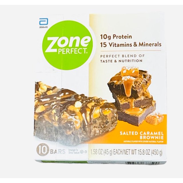 zone perfect salted caramel brownie 10 Bars, 15.8oz