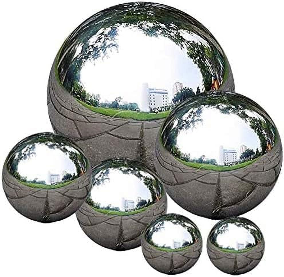 Stainless Steel Mirror Polished Garden Gazing Balls Set