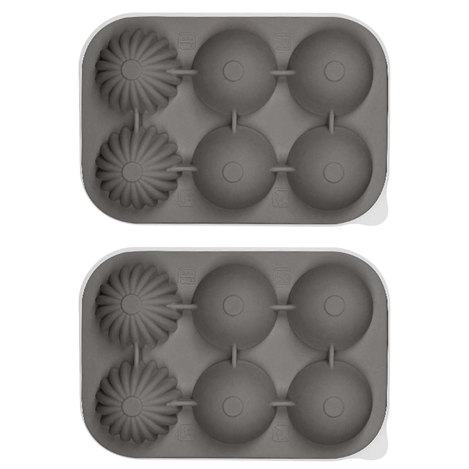zpqytgj ice block Tray Kitchen Gadgets Silicone Sphere Mold 2pc Set for ...