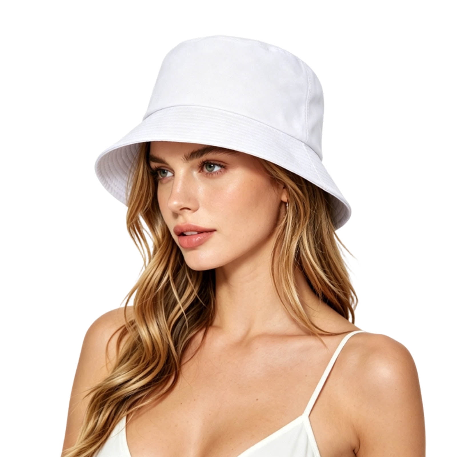 5575 16-Piece Solid Color Bucket Hats & - Packable Summer Travel Beach Sun Solar Bucket | UV Protection, Water-Resistant Hat main image 2
