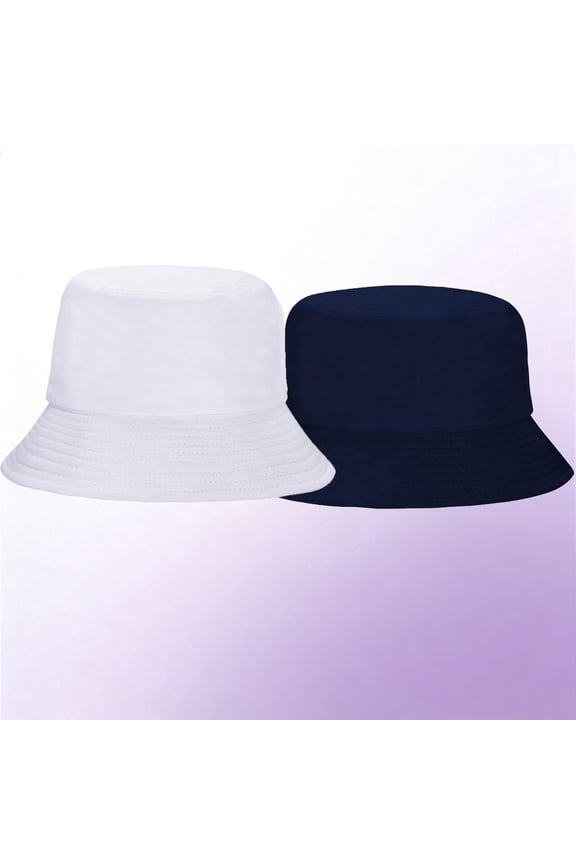 2 Pack Bucket Hats for Women & Men, Summer Sun Hat for Travel, Beach, Outdoor Activities - Unisex Adjustable Cap